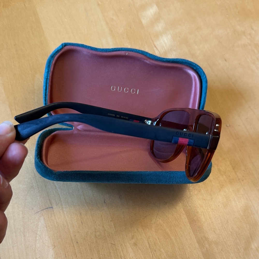 Gucci Brown Tortoise shell Aviator Sunglasses - Picture 2 of 8